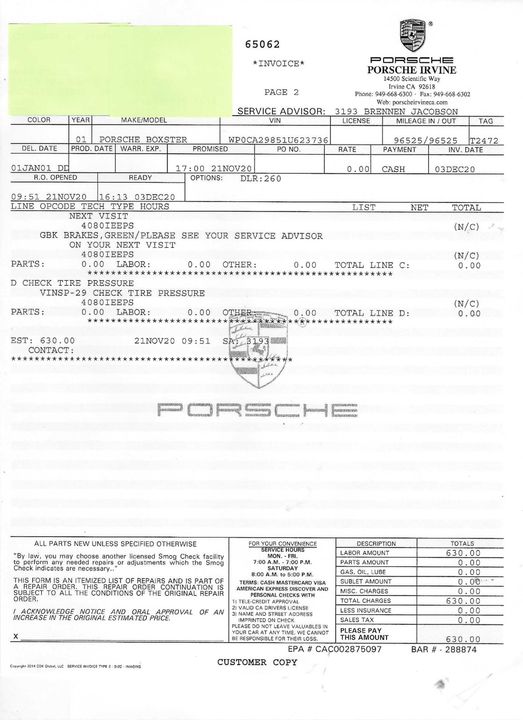 2001 Porsche Boxster