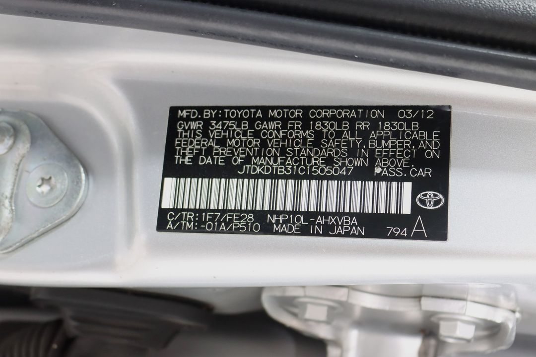 2012 Toyota Prius c
