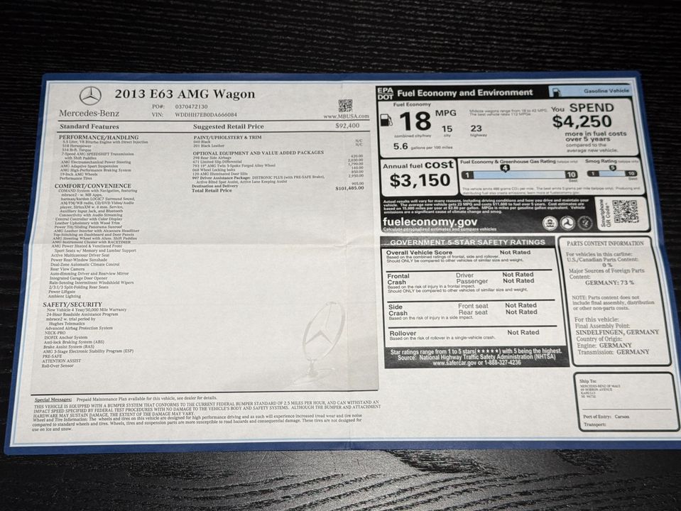 2013 Mercedes-Benz E 63 AMG