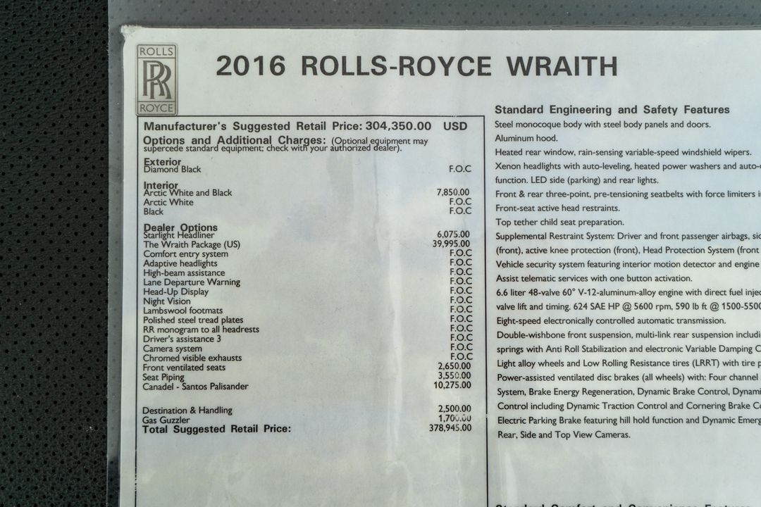 2016 Rolls-Royce Wraith