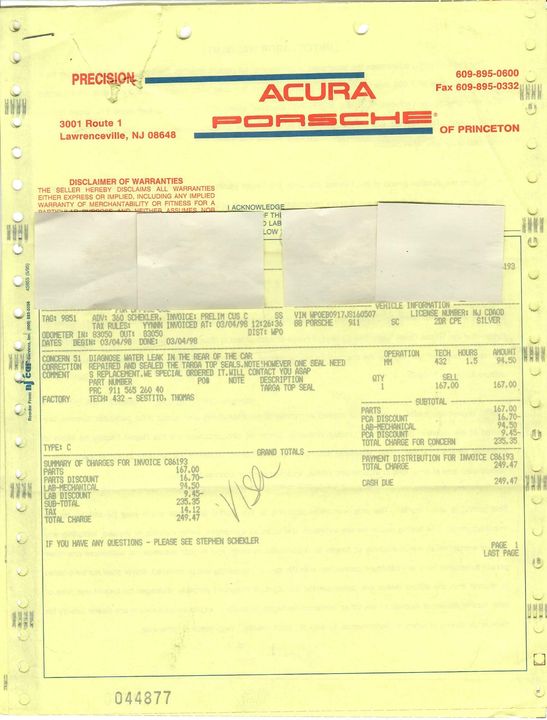 1988 Porsche Carrera Targa