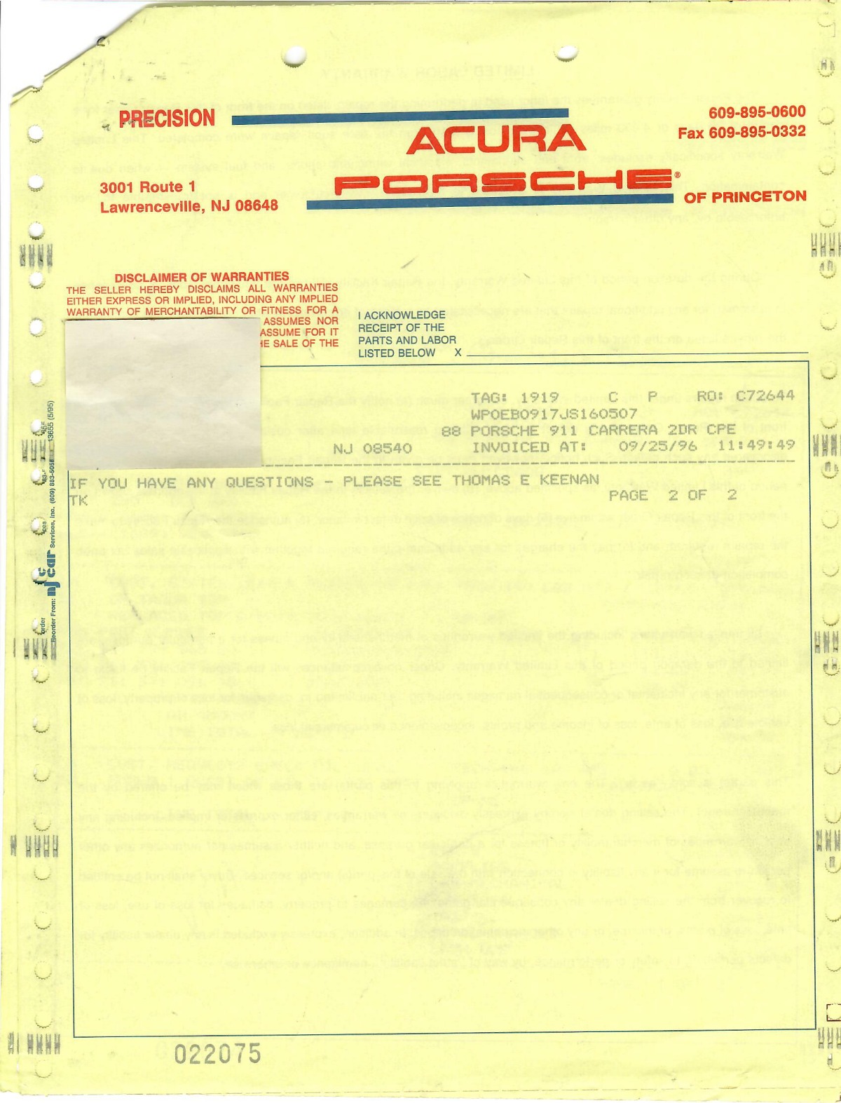 1988 Porsche Carrera Targa