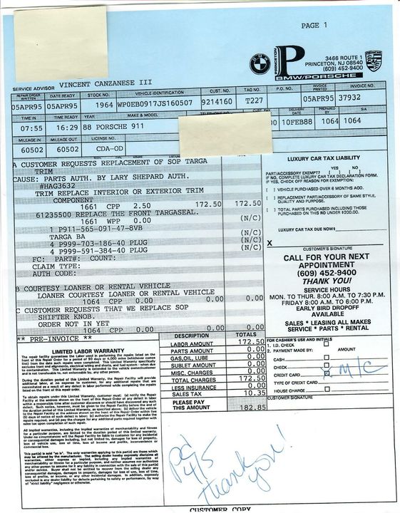 1988 Porsche Carrera Targa