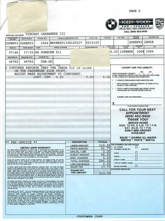 1988 Porsche Carrera Targa