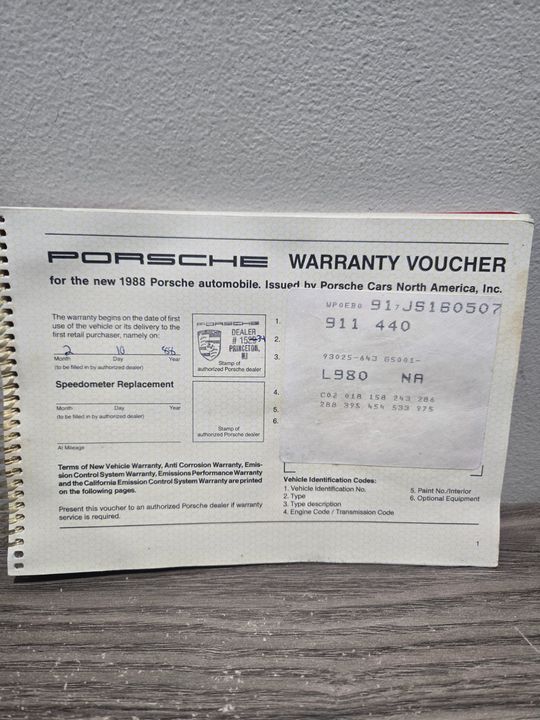 1988 Porsche Carrera Targa