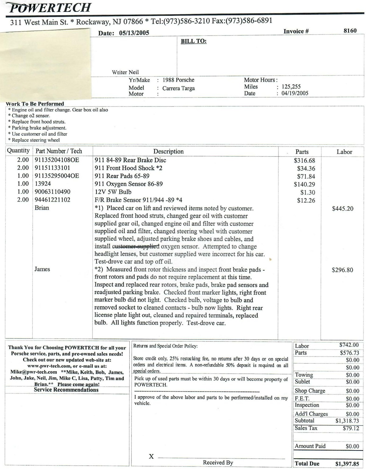 1988 Porsche Carrera Targa